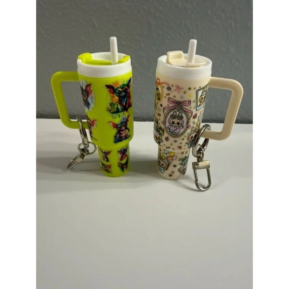 Mini Stanley Tumbler Keychain Set | Labubu + Gremlin Lip Balm Holders